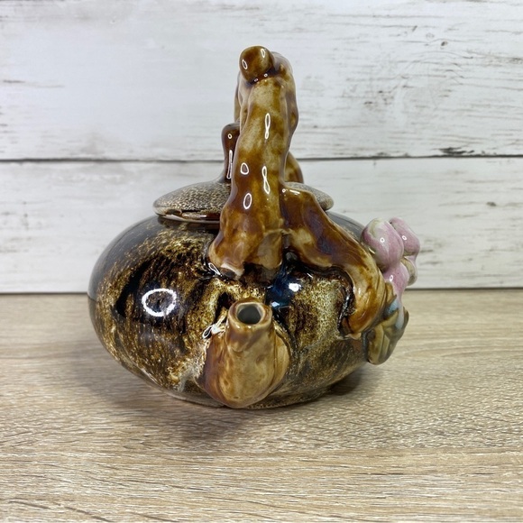Handmade Hand Painted Ceramic Floral Forest Tree Branch Decorative Teapot - Picture 5 of 16
